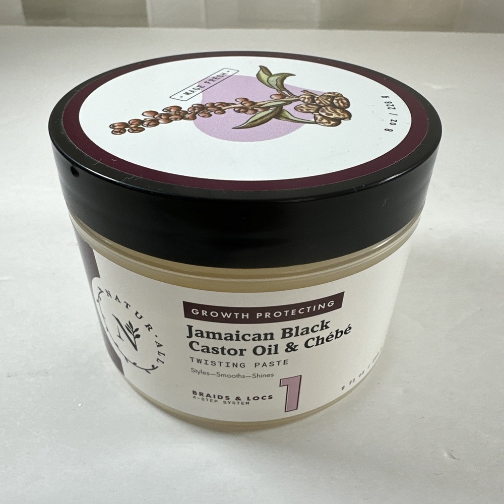 NaturAll Braids and Locs Jamaican Black Castor Oil and Chebe Twisting Paste 8 oz